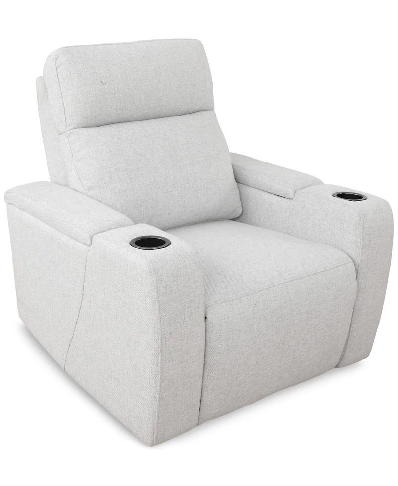 Greymel 37" Zero Gravity Fabric Chair with Power Headrest, Created for Macy's