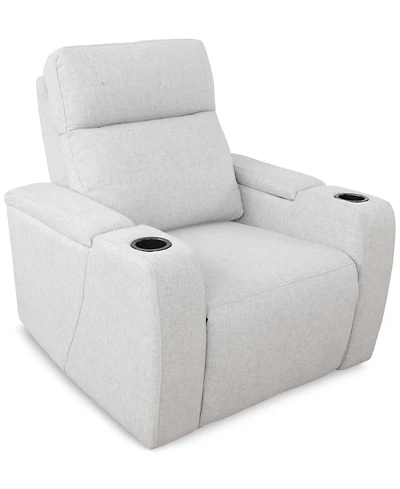 Greymel 37" Zero Gravity Fabric Chair with Power Headrest, Created for Macy's