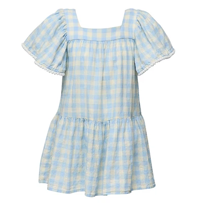 Toddler, Child Girls Cornflower Gingham Beach Dress