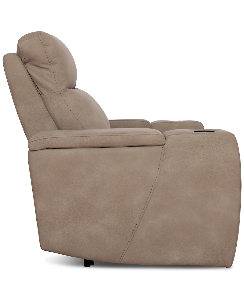 Greymel 37" Zero Gravity Fabric Chair with Power Headrest, Created for Macy's