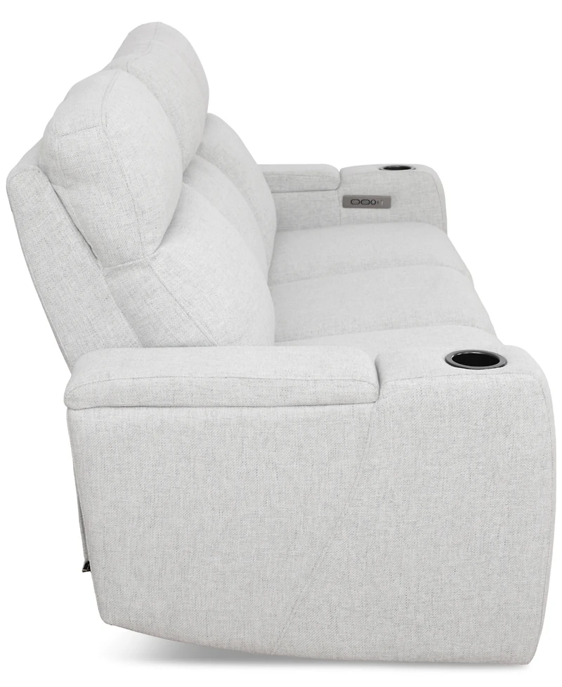 Greymel 84" Zero Gravity Fabric Sofa with Power Headrests, Created for Macy's