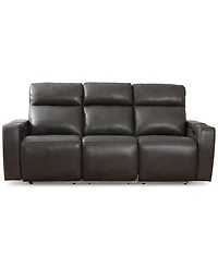 Greymel 84" Zero Gravity Leather Sofa with Power Headrests, Created for Macy's