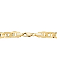 Italian Gold 22" Beveled Marine Link Chain Necklace (7-1/5mm) in 10k Gold