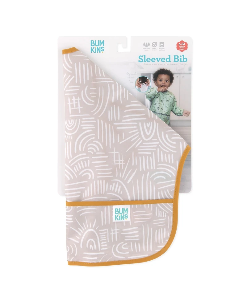Bumkins Baby Boys and Girls Water-Resistant Sleeved Bib
