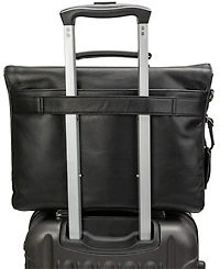 Mancini Men's Buffalo Double Compartment Briefcase for 15.6" Laptop , Tablet