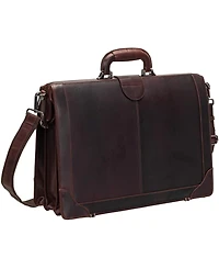 Mancini Men's Buffalo Luxurious Litigator Briefcase Pocket for 17.3" Laptop