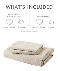 510 Design Mina Waffle Textured 3-Pc. Duvet Cover Set, King/California King