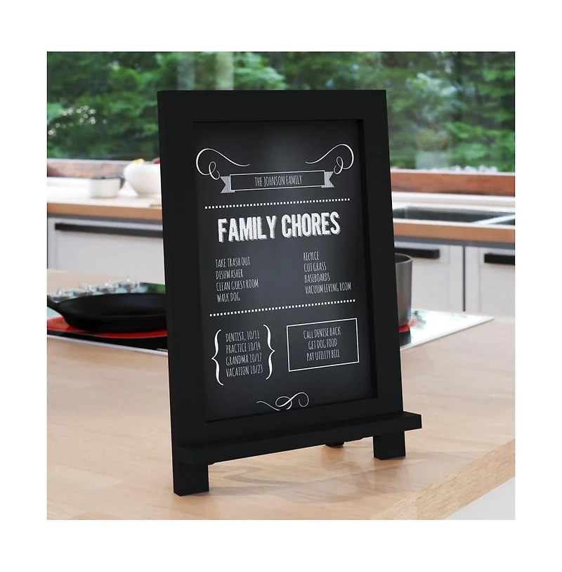 Magda Set Of 10 Wall Mount Or Tabletop Magnetic Chalkboards With Folding Metal Legs