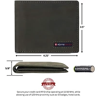 Alpine Swiss Mens Genuine Leather Rfid Safe Bifold Wallet Passcase 2 Id Windows