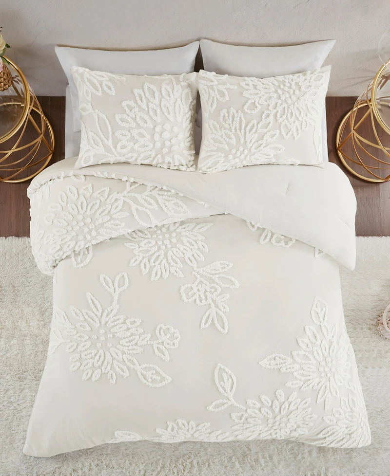 Madison Park Veronica Floral Tufted 3-Pc. Comforter Set, Full/Queen