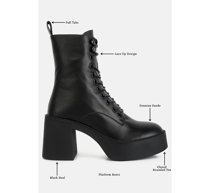 Carmac Womens High Ankle Platform Boots