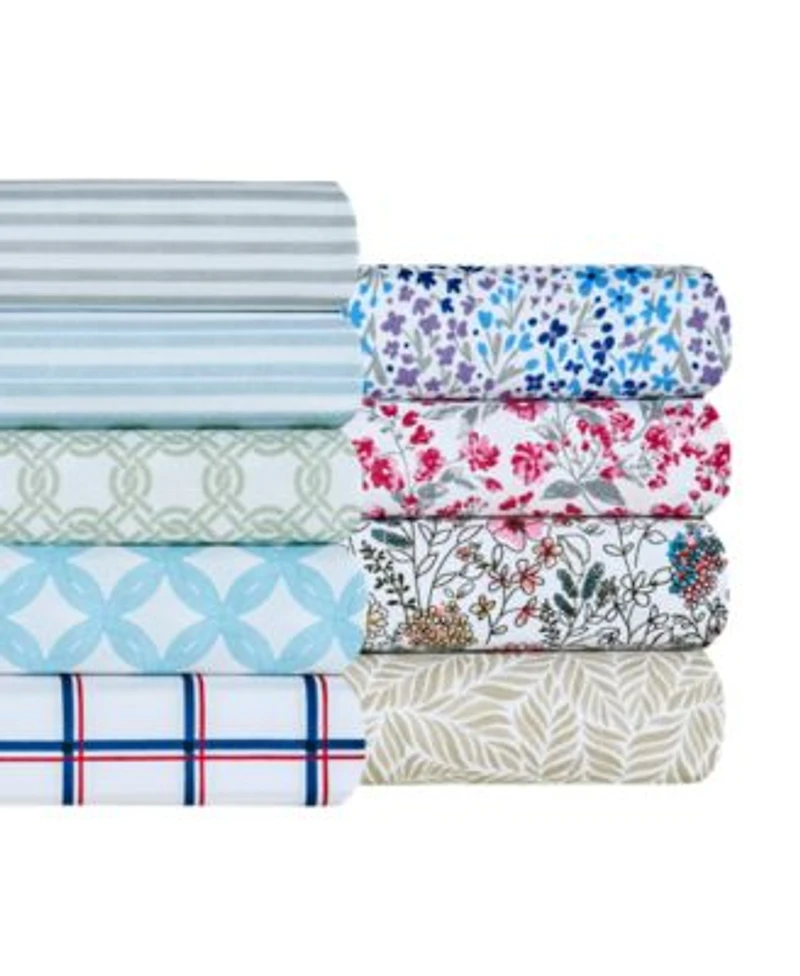 Sunham Microfiber Easy Care Printed Sheet Sets