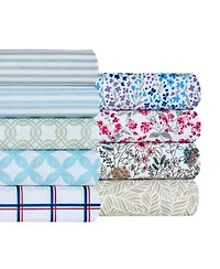 Sunham Microfiber Easy Care Printed Sheet Sets