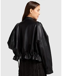 Belle & Bloom Women's Reload Draped Leather Look Jacket