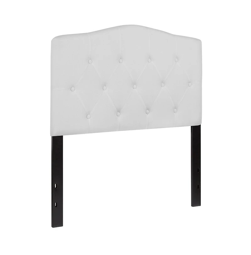 Arched Twin Button Tufted Upholstered Headboard