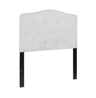 Arched Twin Button Tufted Upholstered Headboard