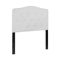 Arched Twin Button Tufted Upholstered Headboard