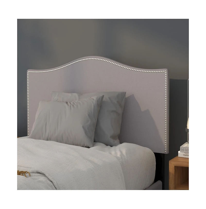 Arched Twin Headboard With Accent Nail Trim