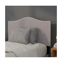 Arched Twin Headboard With Accent Nail Trim