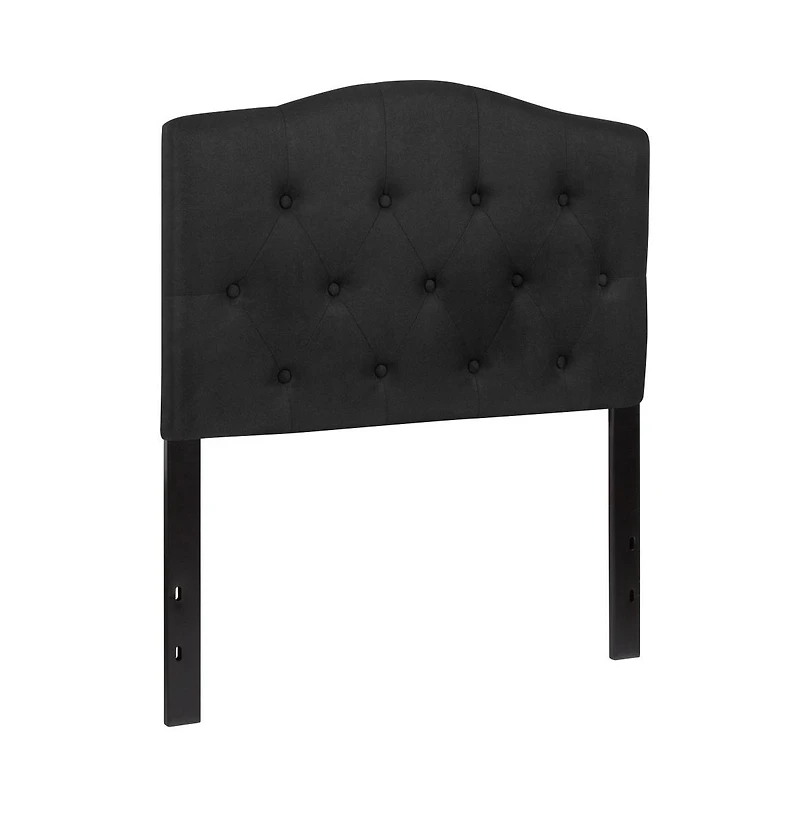 Arched Twin Button Tufted Upholstered Headboard