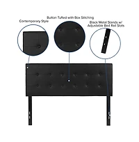 Button Tufted Full Upholstered Headboard
