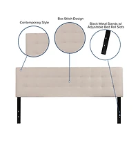 Quilted Tufted King Upholstered Headboard