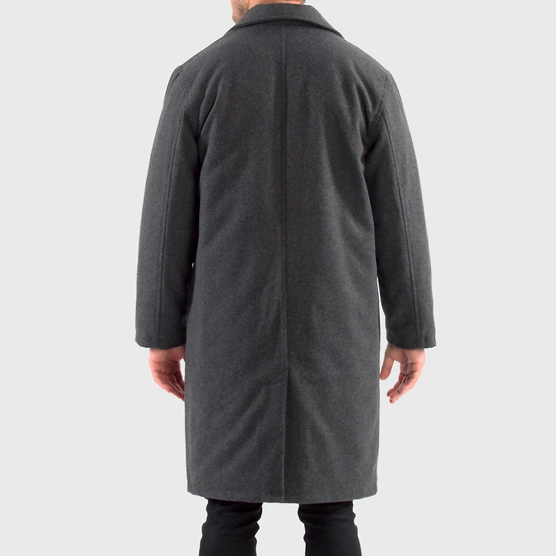 Alpine Swiss Men's Zach Men s Wool Blend Overcoat – Knee-Length Trench Coat, Runs Large for Layering Over Suits or Sweaters