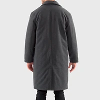 Alpine Swiss Men's Zach Men s Wool Blend Overcoat – Knee-Length Trench Coat, Runs Large for Layering Over Suits or Sweaters