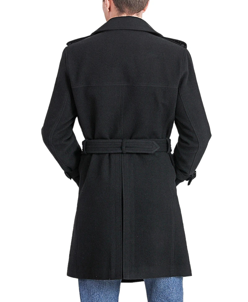 Landing Leathers Men Jake Wool Blend Trench Coat