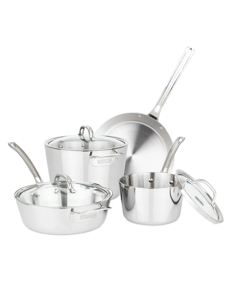 Viking Contemporary Stainless Steel 7-Piece Cookware Set