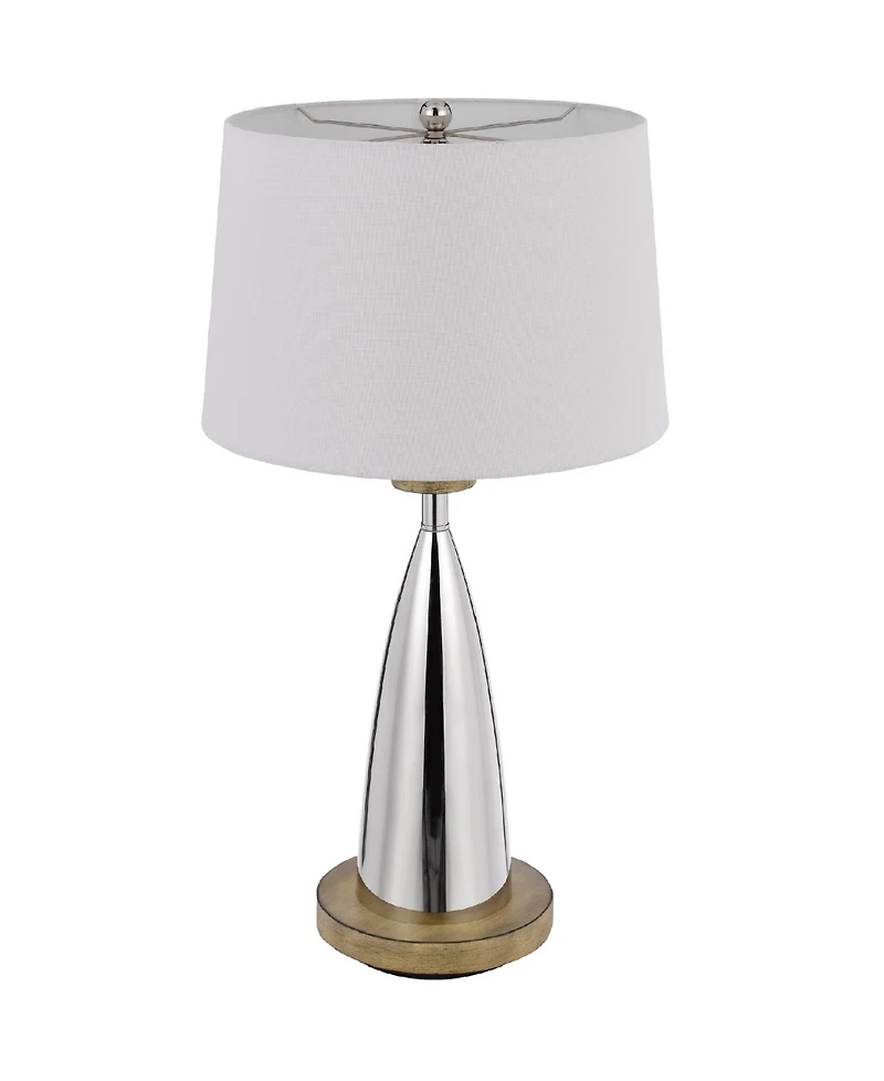 31" Height Metal Table Lamp with Wood Accents