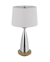 31" Height Metal Table Lamp with Wood Accents
