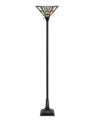 72" Height Metal and Resin Torchiere