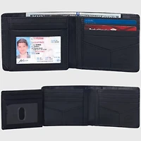 Alpine Swiss Rfid Mens Wallet Deluxe Capacity Hybrid Bifold Flipout Id Window