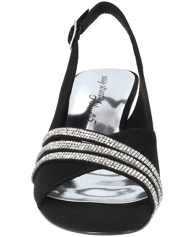 Easy Street Women's Teton Buckle Slingback Dress Sandals