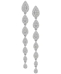 Wrapped Love Diamond Cluster Linear Drop Earrings (1 ct. t.w.) 14k Gold or White Gold, Created for Macy's