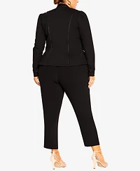 City Chic Women's Piping Praise Jacket