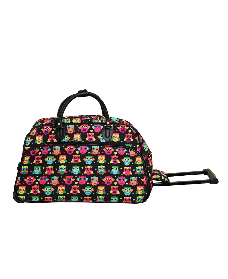 World Traveler Owl 21-Inch Carry-On Rolling Duffel Bag