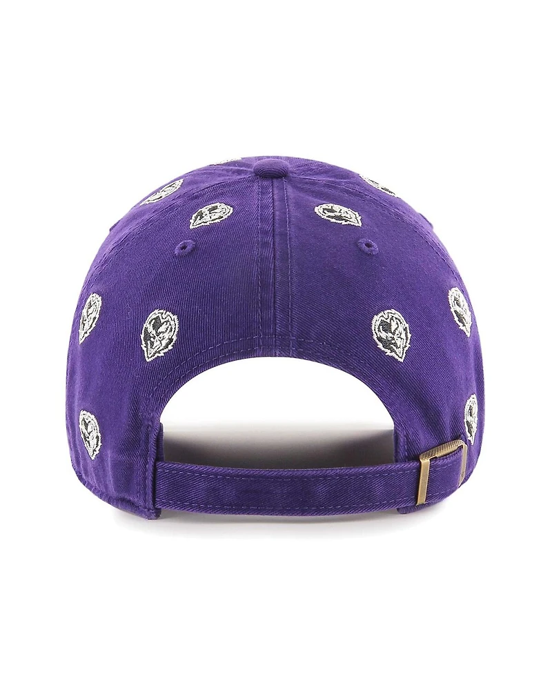 Men's and Women's '47 Brand Purple Baltimore Ravens Confetti Clean Up Adjustable Hat