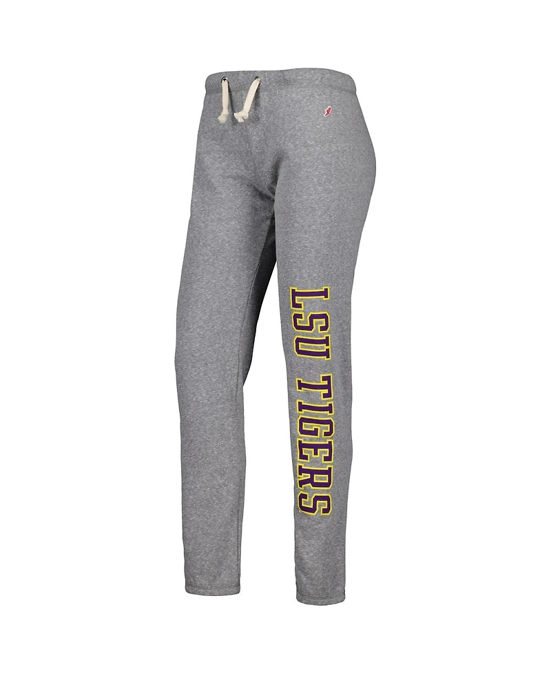 Women's League Collegiate Wear Heather Gray Lsu Tigers Victory Springs Tri-Blend Jogger Pants