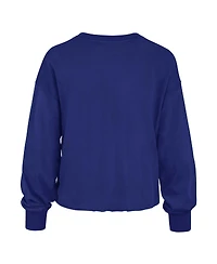 Women's '47 Brand Royal Distressed Kentucky Wildcats Bottom Line Parkway Long Sleeve T-shirt