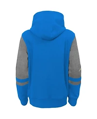 Big Boys Powder Blue Los Angeles Chargers Colorblock Full-Zip Hoodie