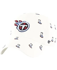 Men's and Women's '47 Brand White Tennessee Titans Confetti Clean Up Adjustable Hat