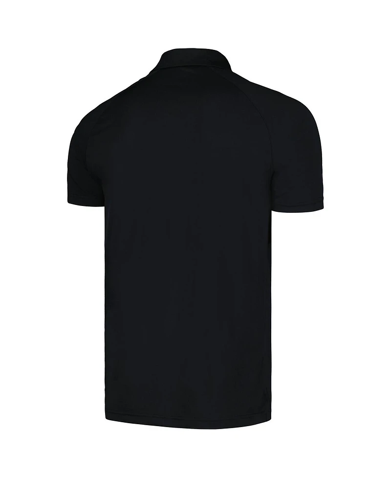 Men's LevelWear Black Chicago White Sox Sector Batter Up Raglan Polo Shirt