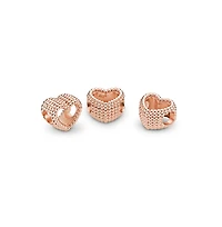 Pandora 14K Rose Gold-Plated Beaded Open Heart Charm