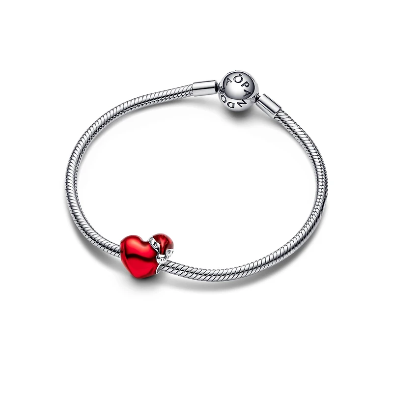 Pandora Cubic Zirconia Metallic Christmas Heart Charm