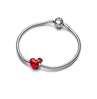 Pandora Cubic Zirconia Metallic Christmas Heart Charm