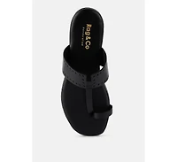 Mila Womens Toe Ring Thong Slip On flats