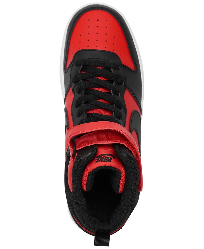Nike Big Kids Court Borough Mid 2 Adjustable Strap Closure Casual Sneakers from Finish Line