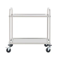 Tier Kitchen Trolley 37.4"x17.7"x32.9" Stainless Steel